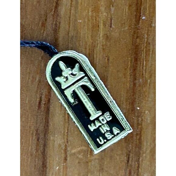 Vtg CROWN TRIFARI Brushed Gold Tone Faux Pearls Earrings Clip On Pin Brooch Set - Picture 7 of 13